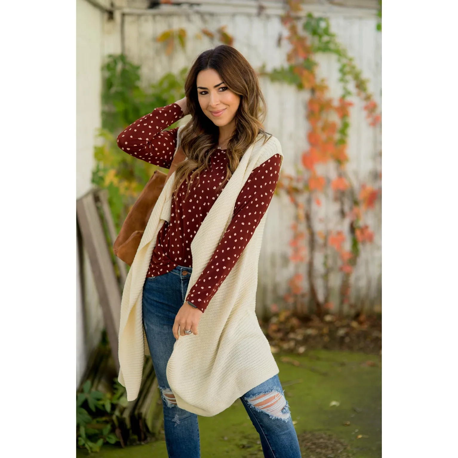 Sweater Kimono Vest