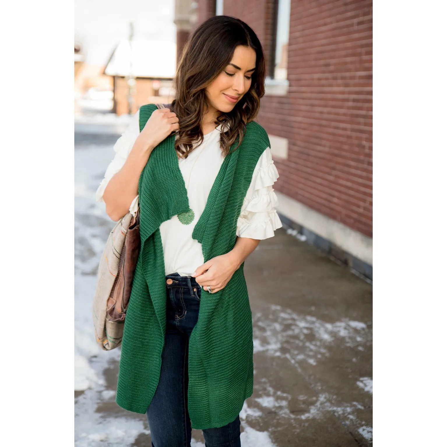 Sweater Kimono Vest