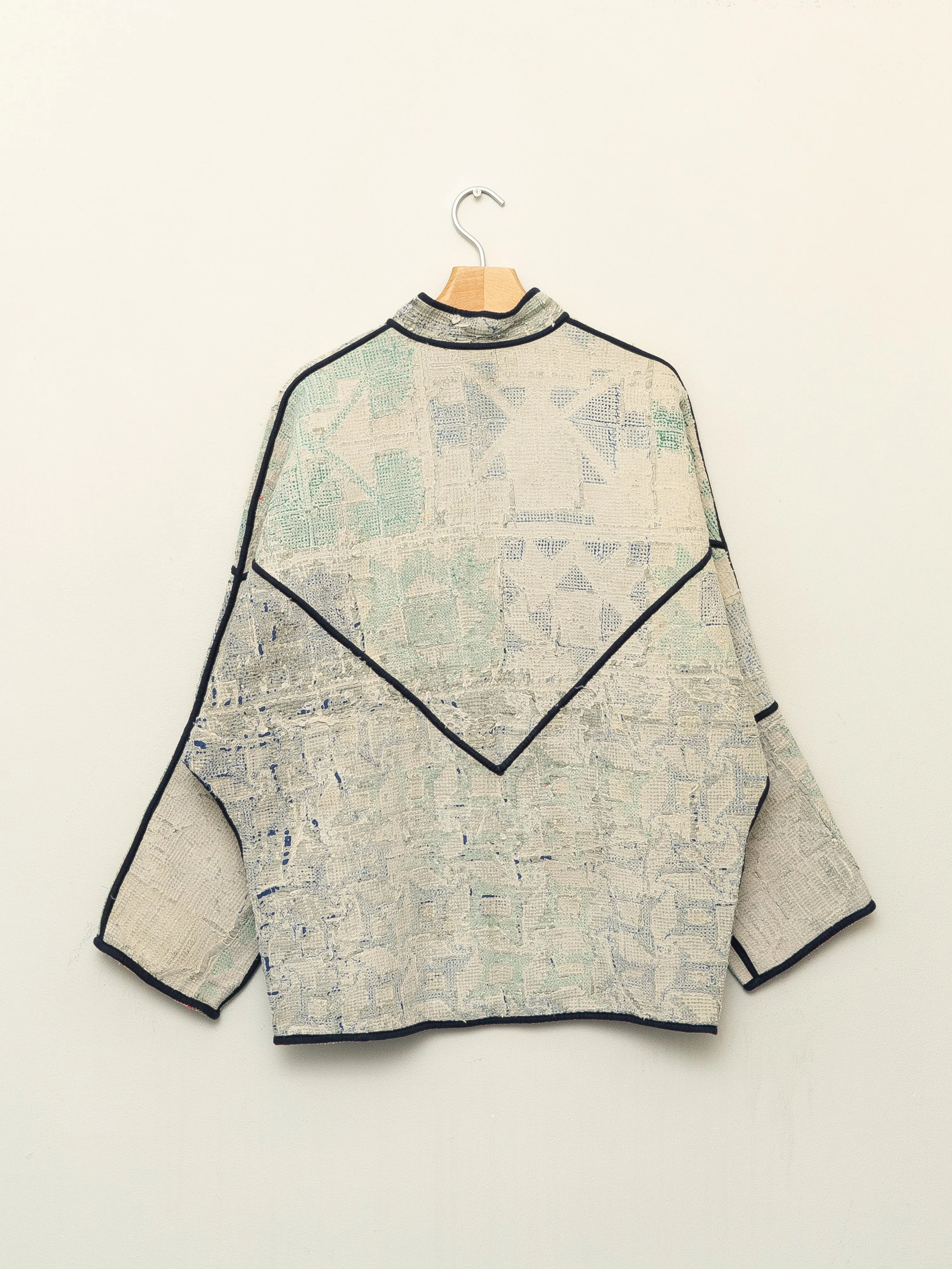 The Ishani Vintage Cross-Stitch Quilted Jacket