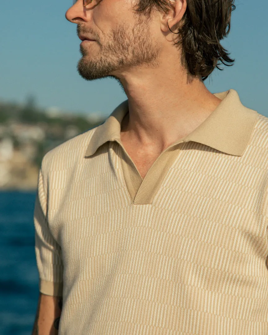 The Sebastian Knit Polo Shirt - Shell