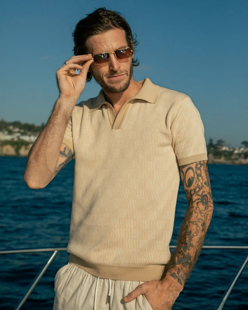 The Sebastian Knit Polo Shirt - Shell