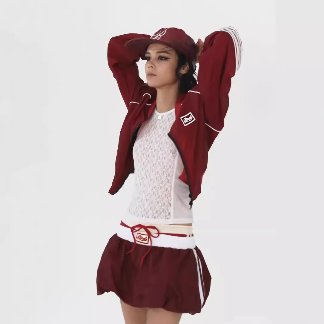 Toleet 90s streetwear High-Grade Style Retro Baseball Uniform Coat for Women 2024 New Fashion Loose Coat