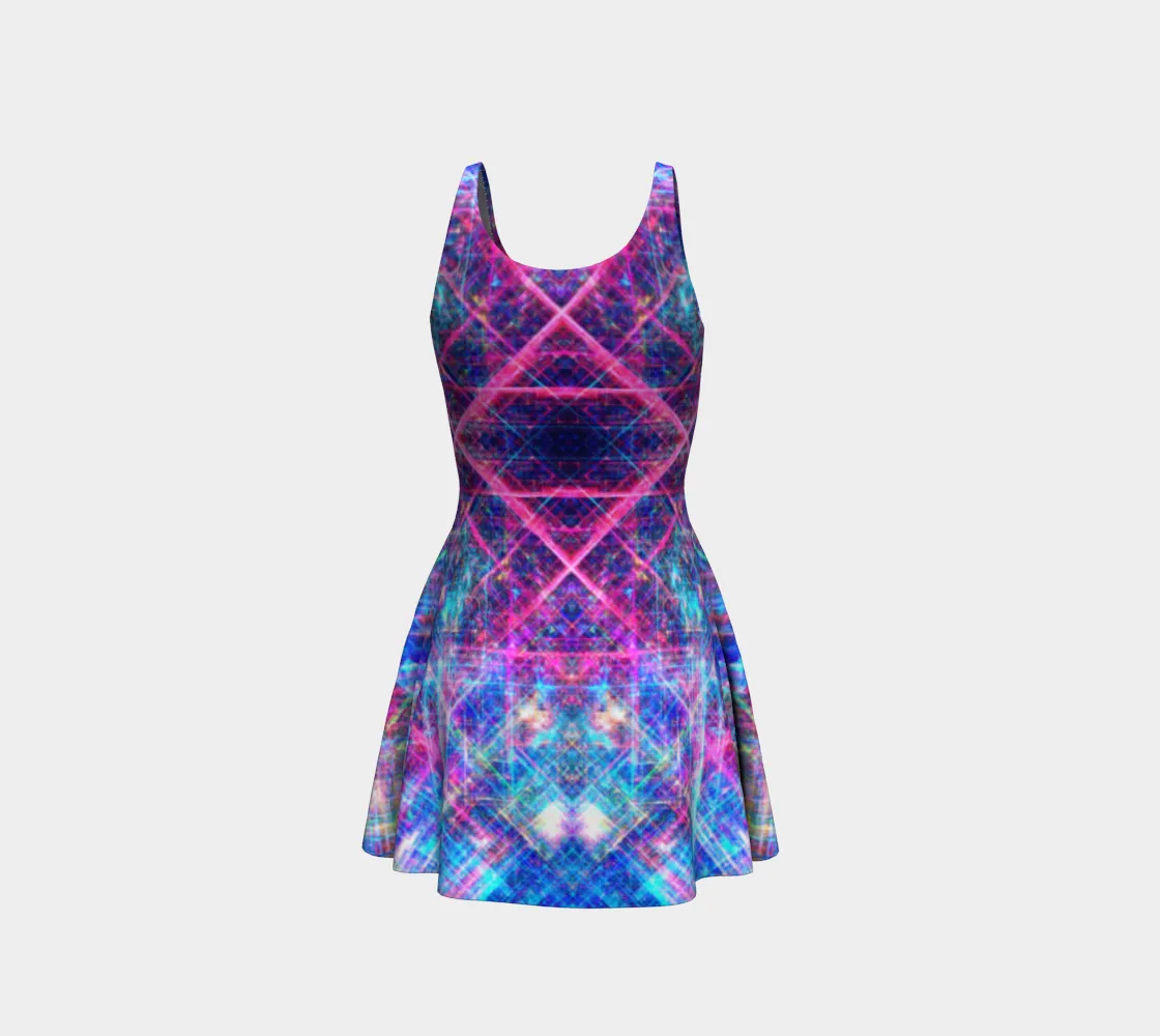 Tundra Matrix Rainbow | Flare Dress | Yantrart Design