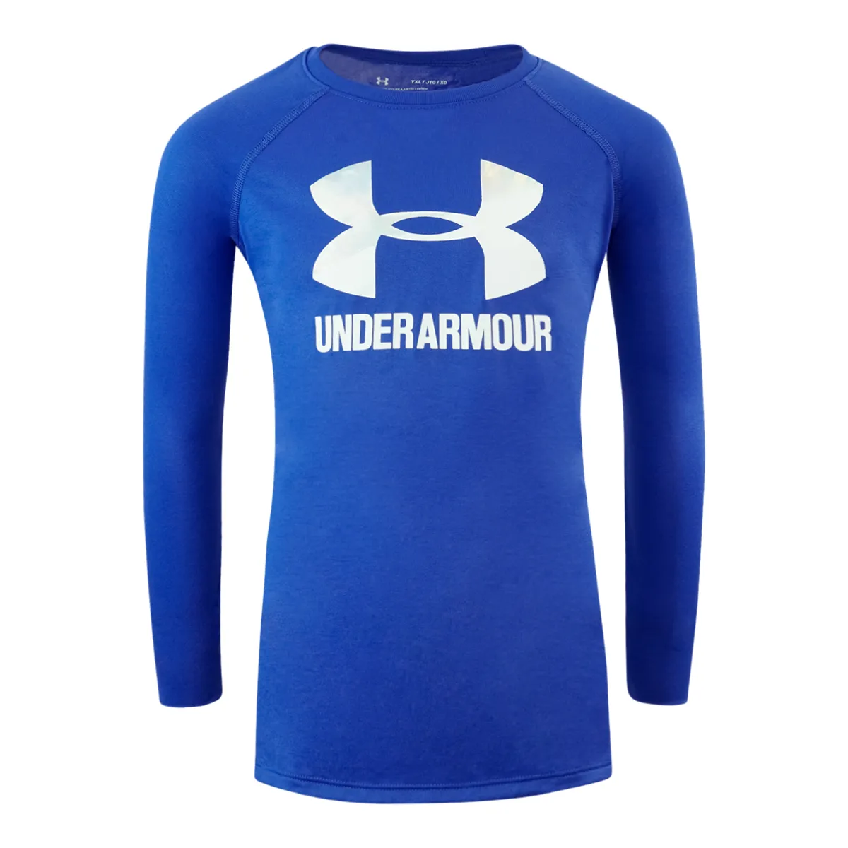 Under Armour Girls' Big Metallic Logo L/S Shirt