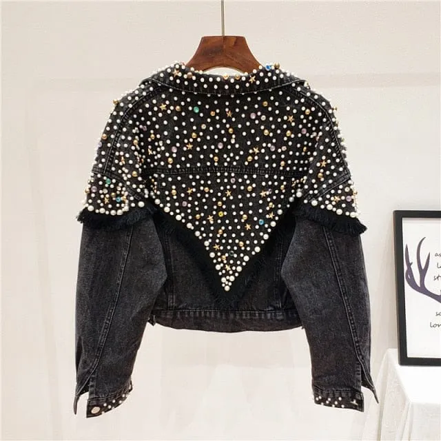 Vintage Studded Denim Jacket