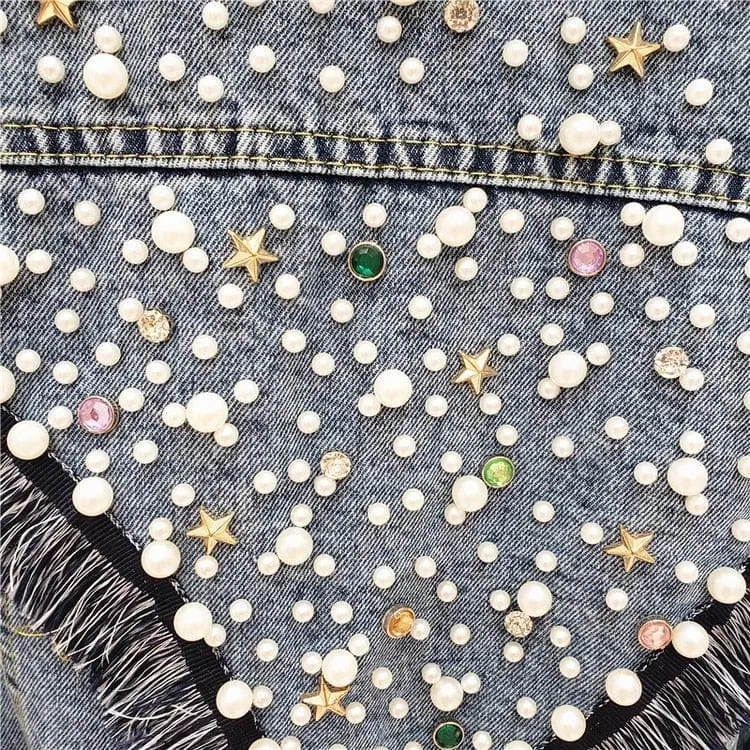 Vintage Studded Denim Jacket