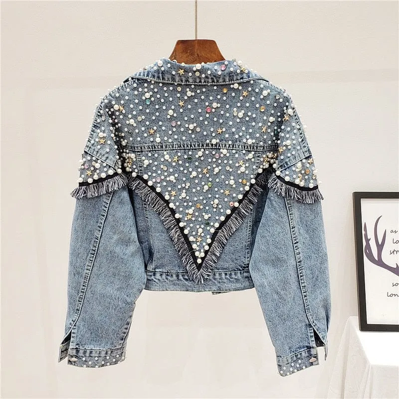 Vintage Studded Denim Jacket