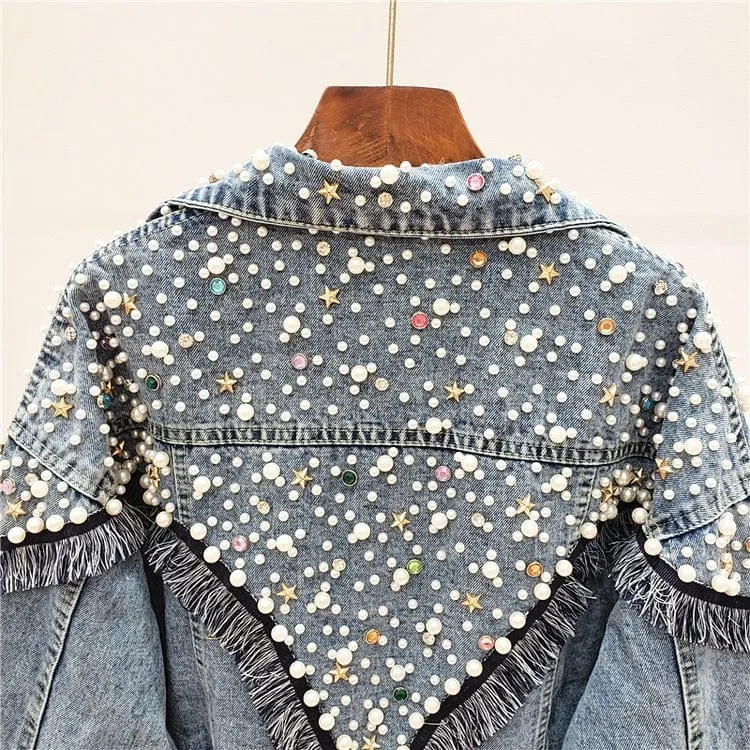 Vintage Studded Denim Jacket