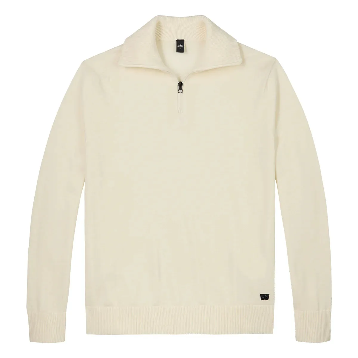 WAHTS Gray Half Zip Off White