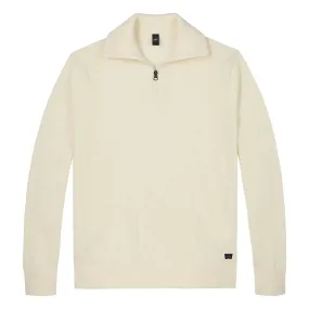 WAHTS Gray Half Zip Off White