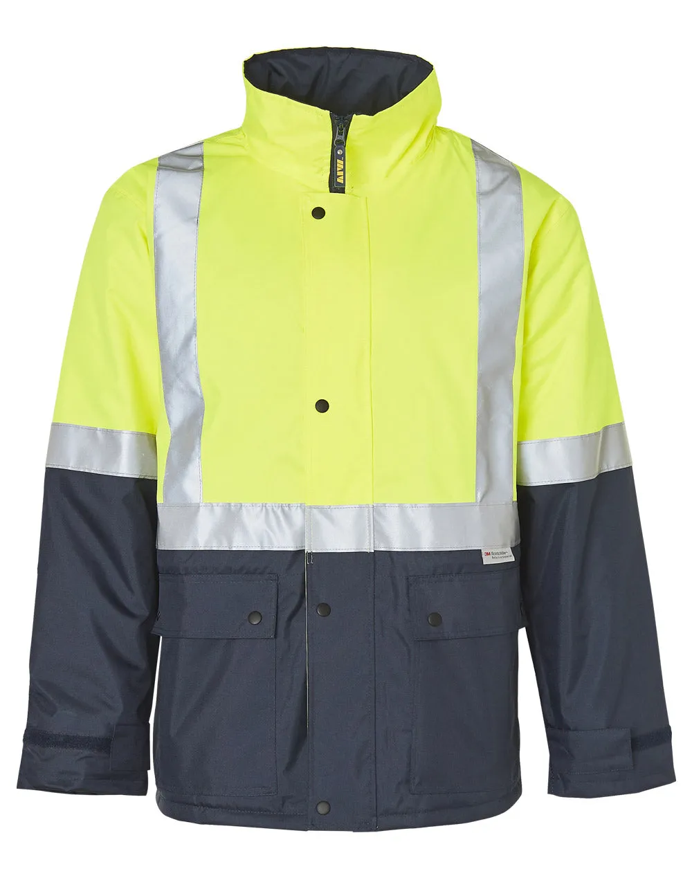 Winning Spirit Hi-Vis Two Tone Rain Proof Jacket With Quilt Lining (SW28A)