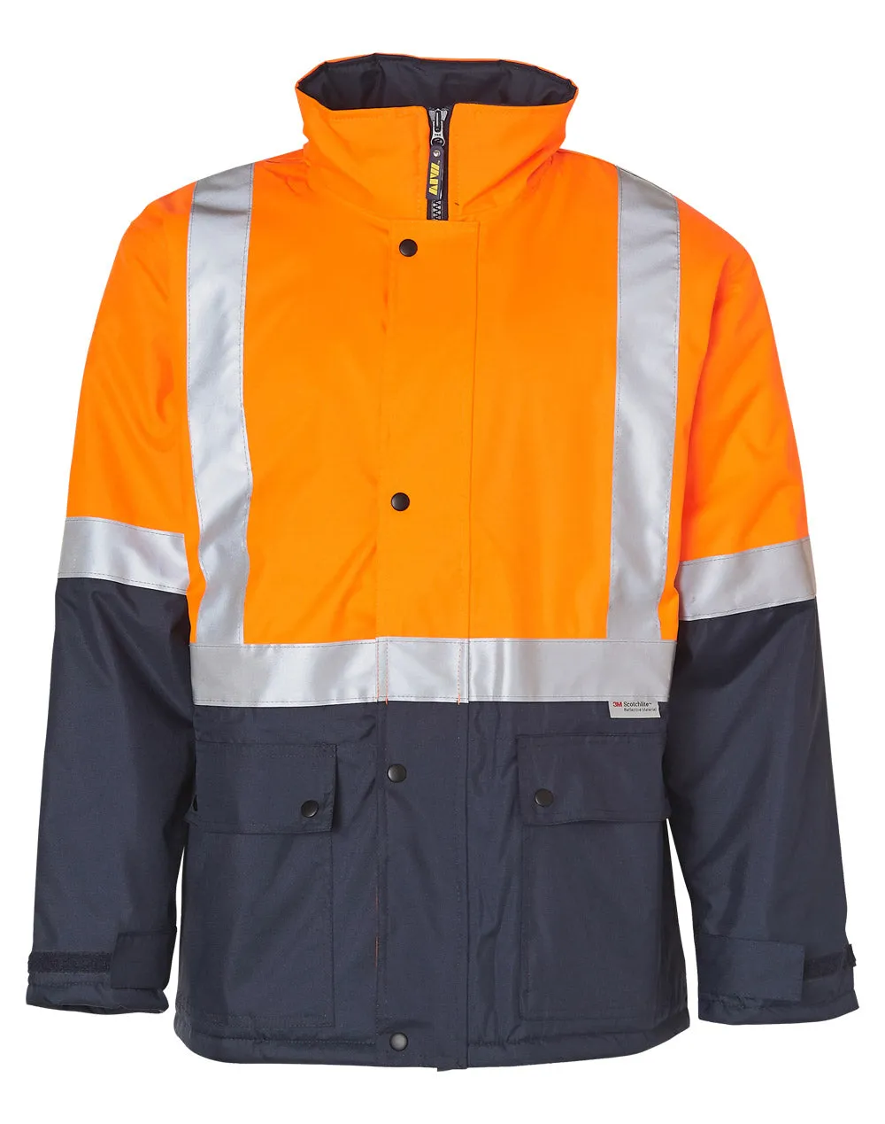 Winning Spirit Hi-Vis Two Tone Rain Proof Jacket With Quilt Lining (SW28A)