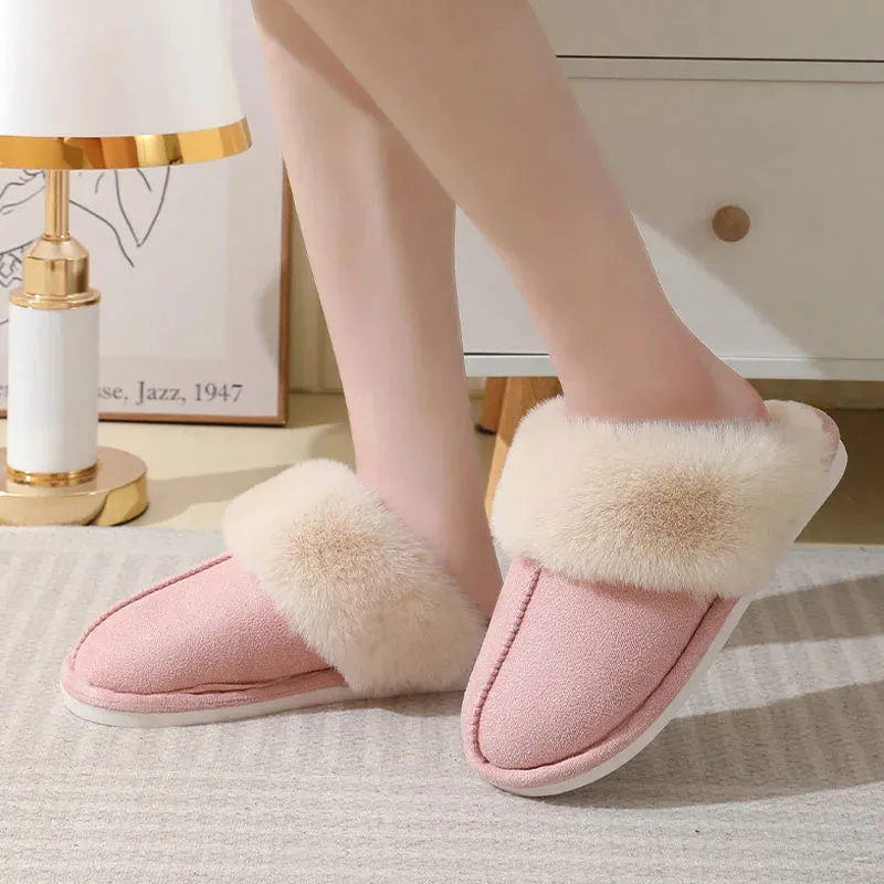 Winter Warm Plush Slippers Indoor Fur Slippers