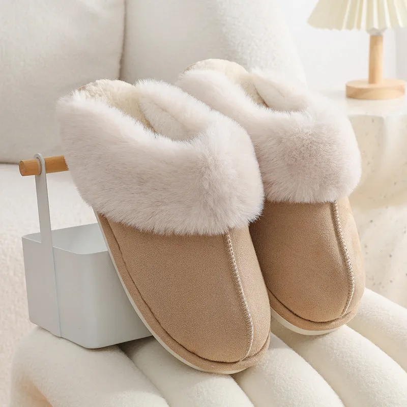 Winter Warm Plush Slippers Indoor Fur Slippers