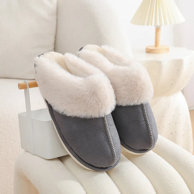 Winter Warm Plush Slippers Indoor Fur Slippers