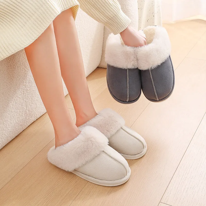 Winter Warm Plush Slippers Indoor Fur Slippers