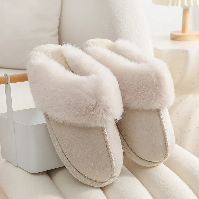 Winter Warm Plush Slippers Indoor Fur Slippers