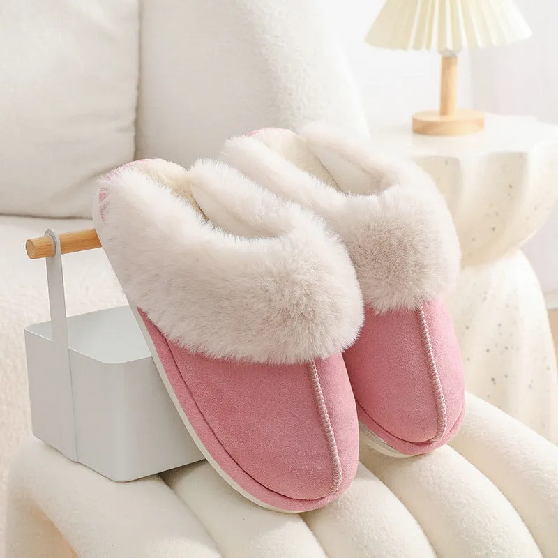 Winter Warm Plush Slippers Indoor Fur Slippers