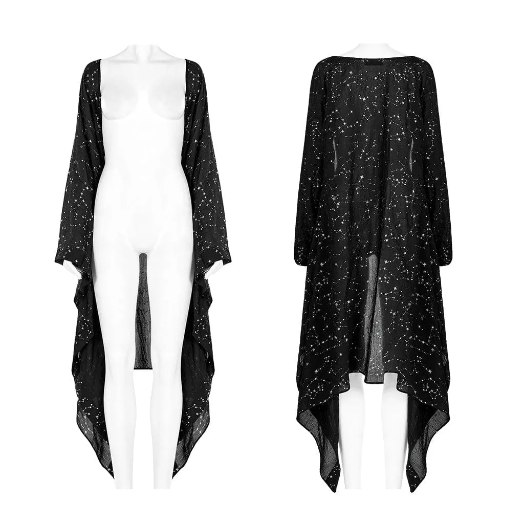 Women's Gothic Star Cutout Irregular Coat