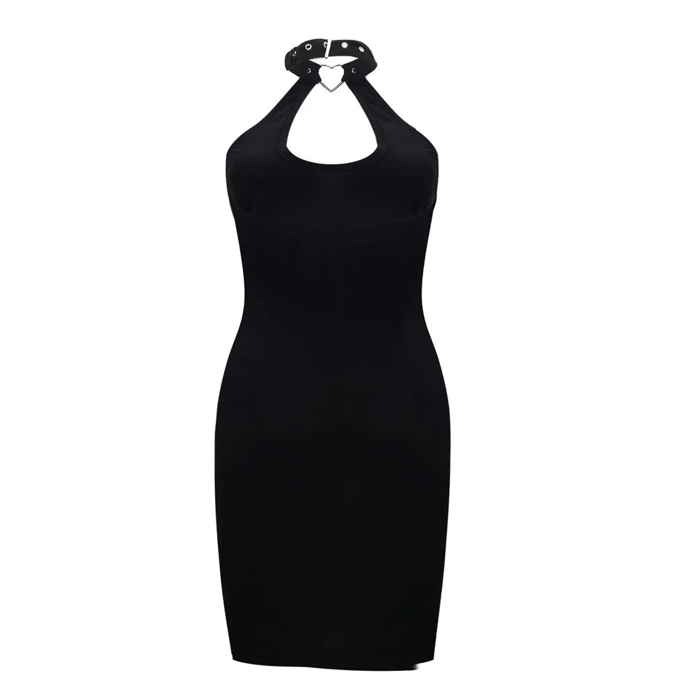 Women's Party Dress Vampy Collared Cotton Tight Dress