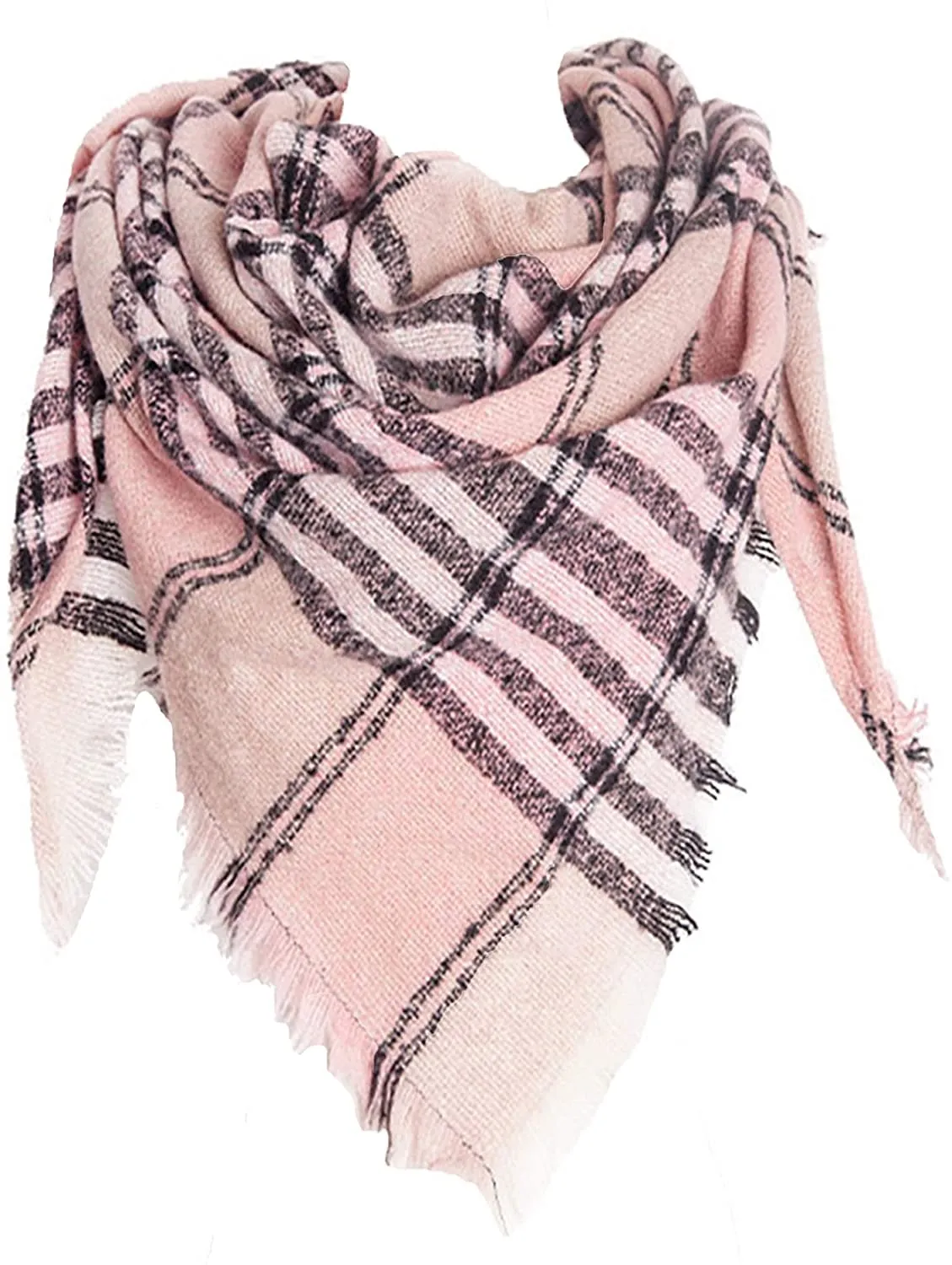 Women's Triangle Plaid Scarf Shawl