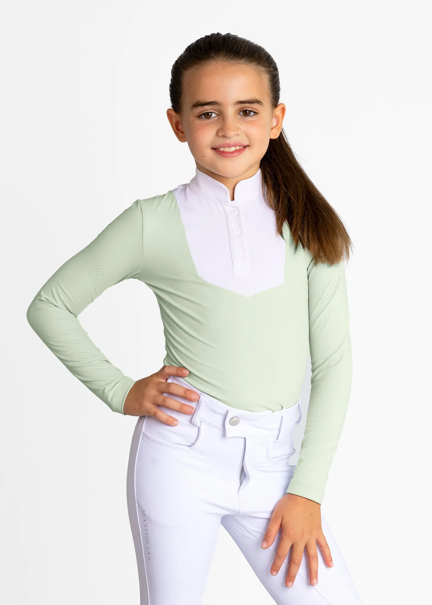 YR Sienna Long Sleeve Show Shirt (Sage Green)